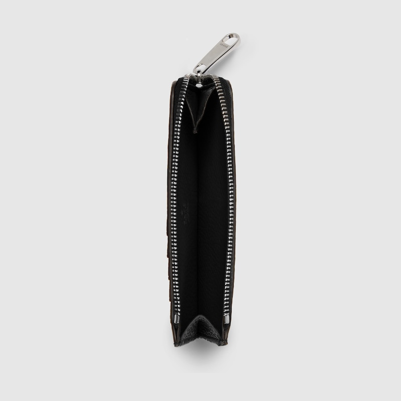 Zip card case with logo