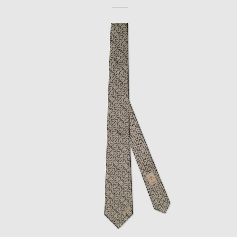 Gucci Horsebit Silk Jacquard Tie