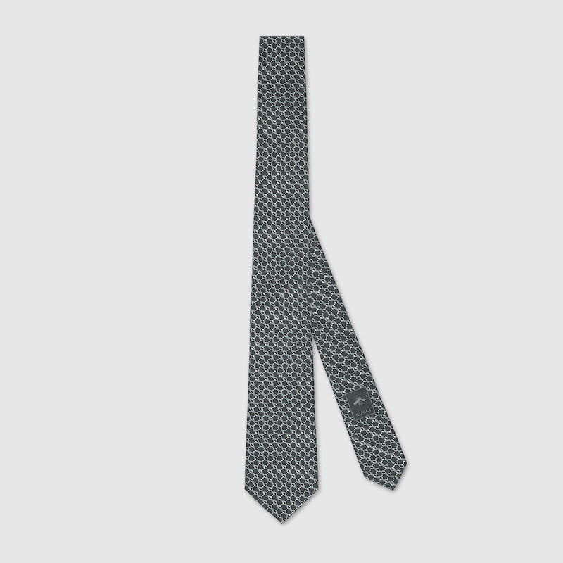 Gucci Horsebit Silk Jacquard Tie