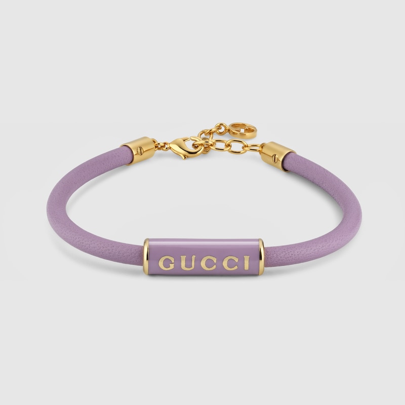 Gucci Bracelet With Enamel  In Gold-toned Metal