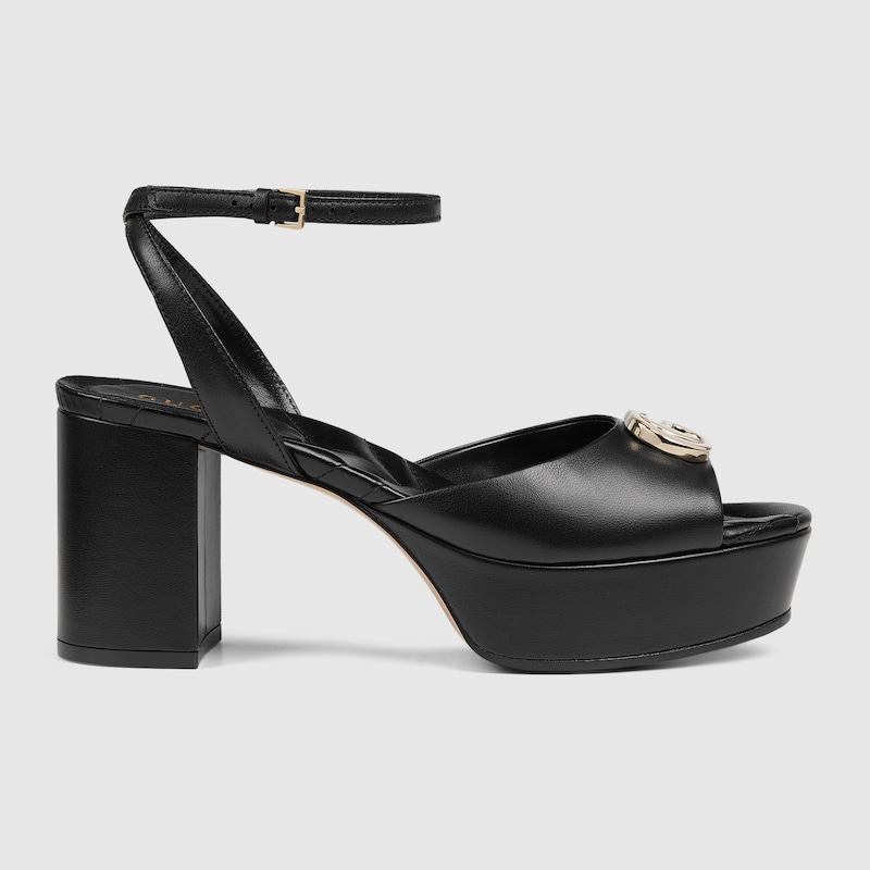Women's platform sandal with Double G