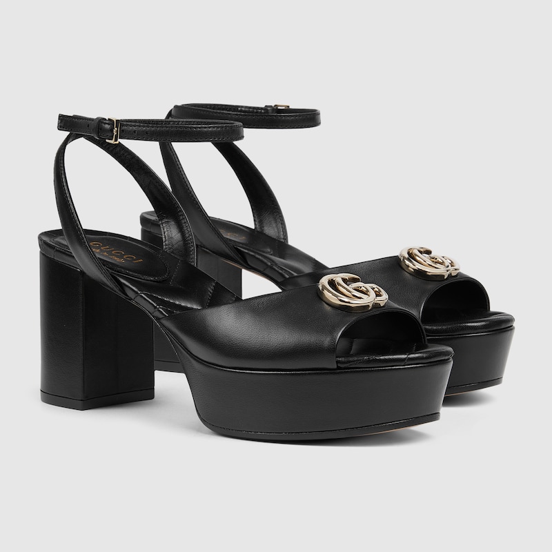 Women's platform sandal with Double G