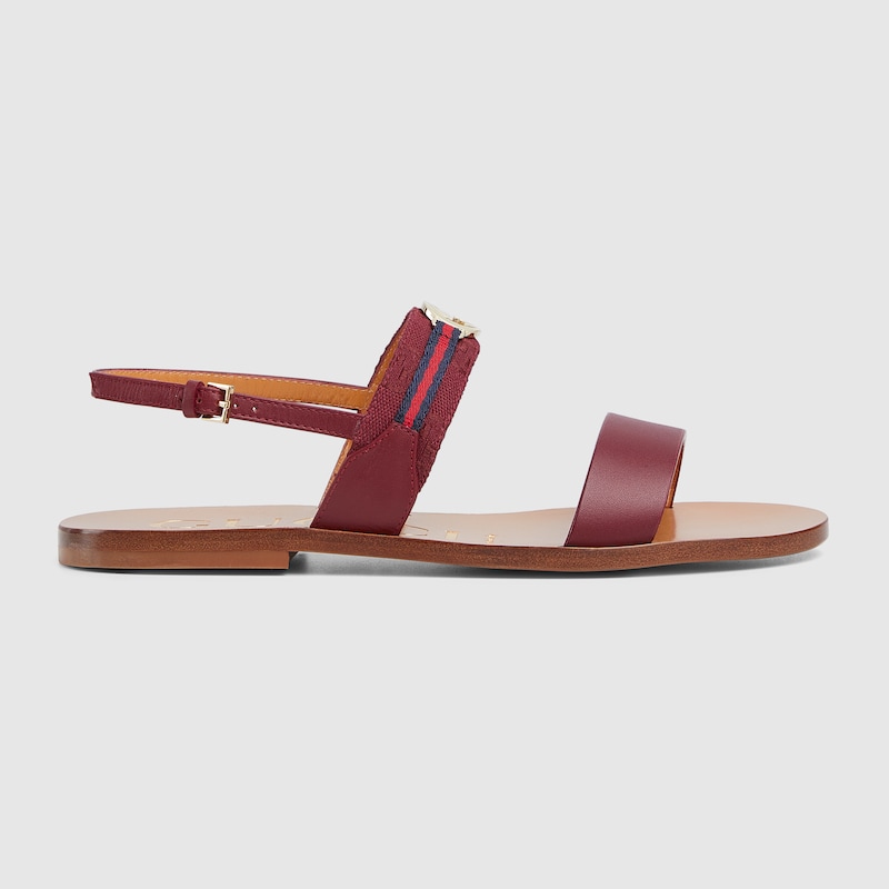 GUCCI GUCCI WOMEN'S SANDAL WITH INTERLOCKING G AND WEB