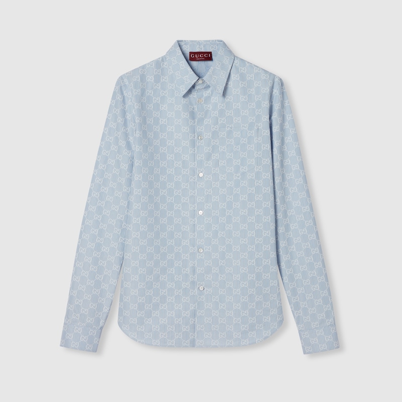 Striped GG cotton jacquard shirt
