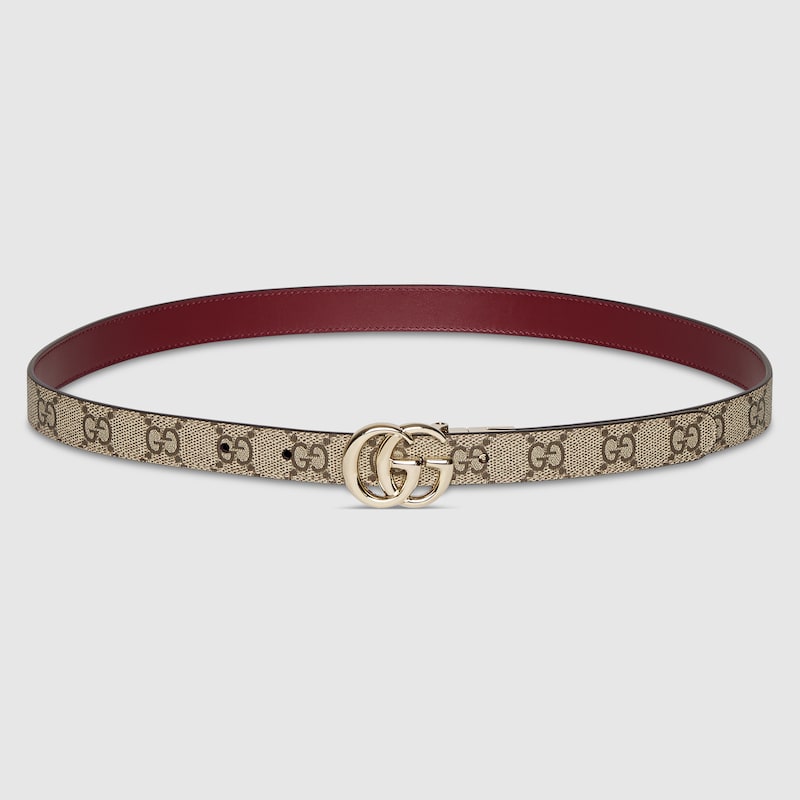 Gucci Reversible Gg Marmont Thin Belt