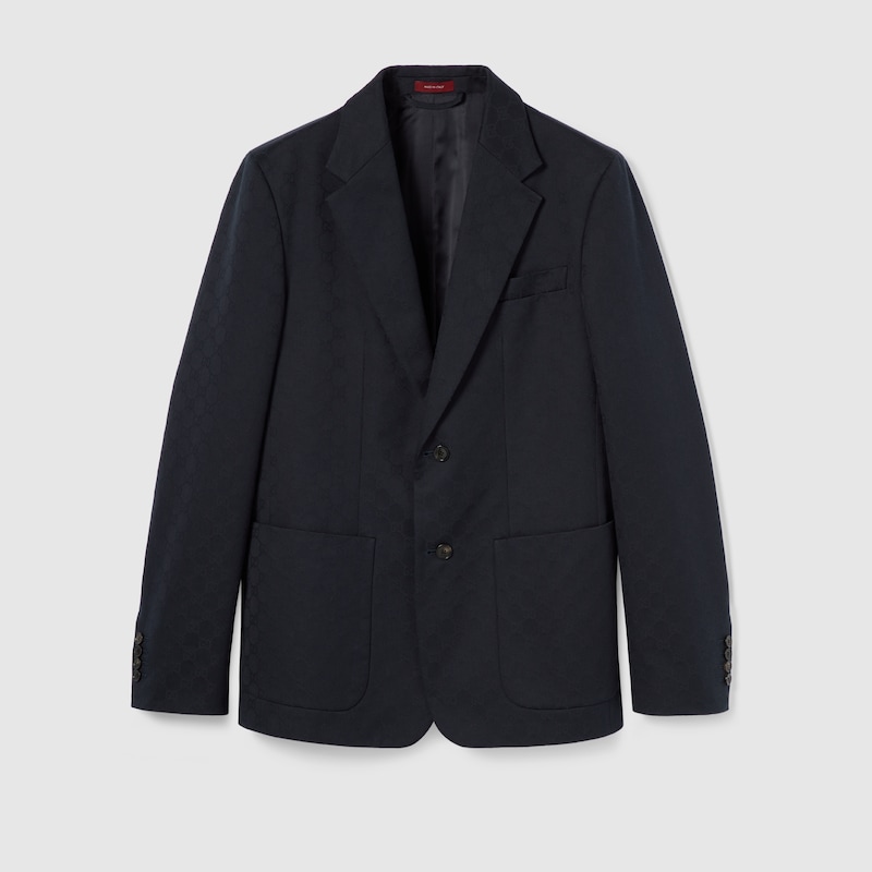 Gucci Gg Cotton Gabardine Jacquard Jacket