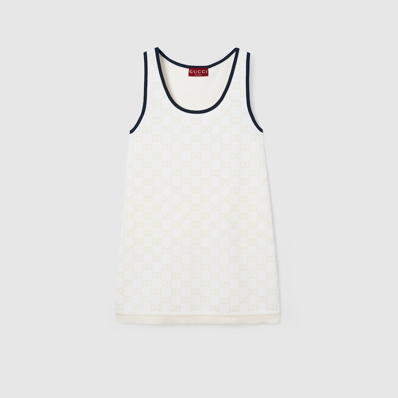 Gucci Gg Fine Cotton Jacquard Dress