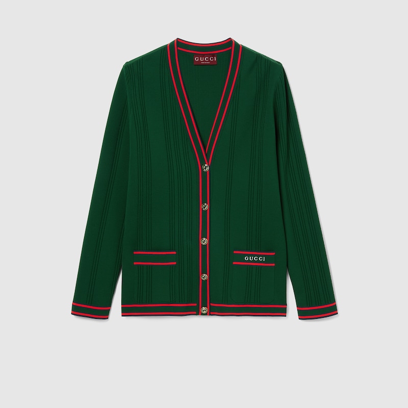 Gucci Stretch Viscose Cardigan With Embroidery