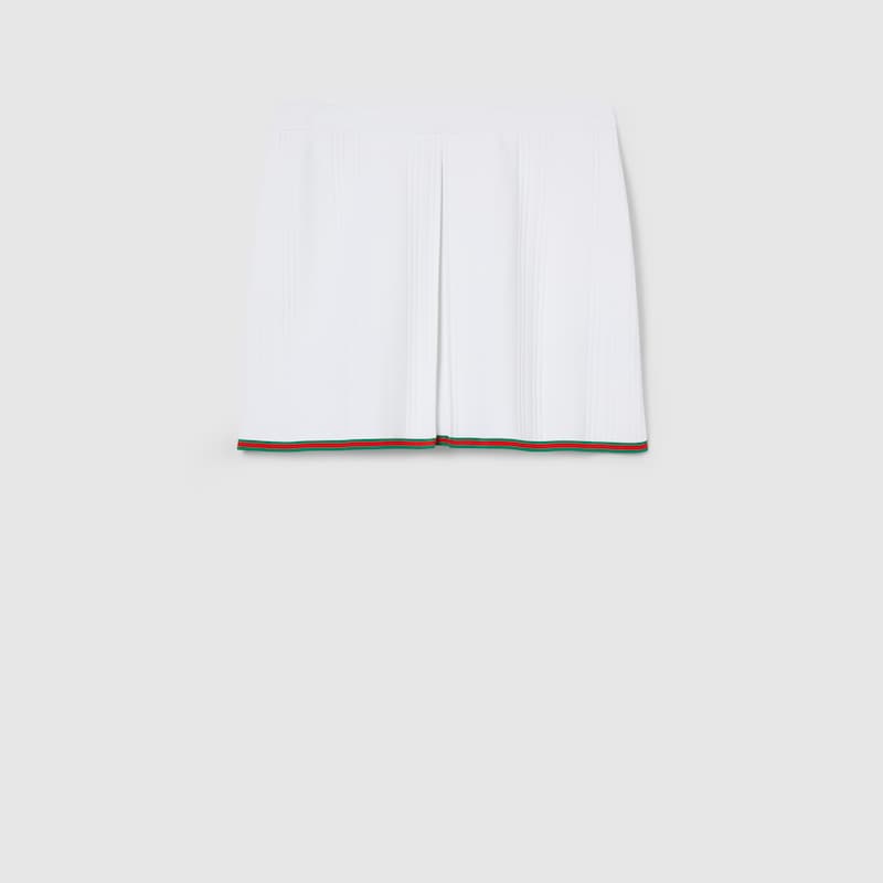 Gucci Skirt With Web Trim In White