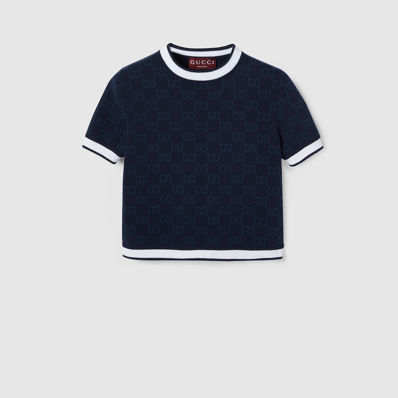 Gucci Gg Fine Cotton Jacquard Top