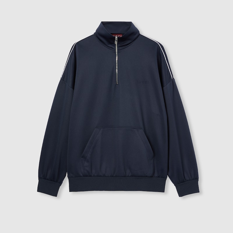 Gucci Technical Jersey Sweatshirt With Embossed Logo