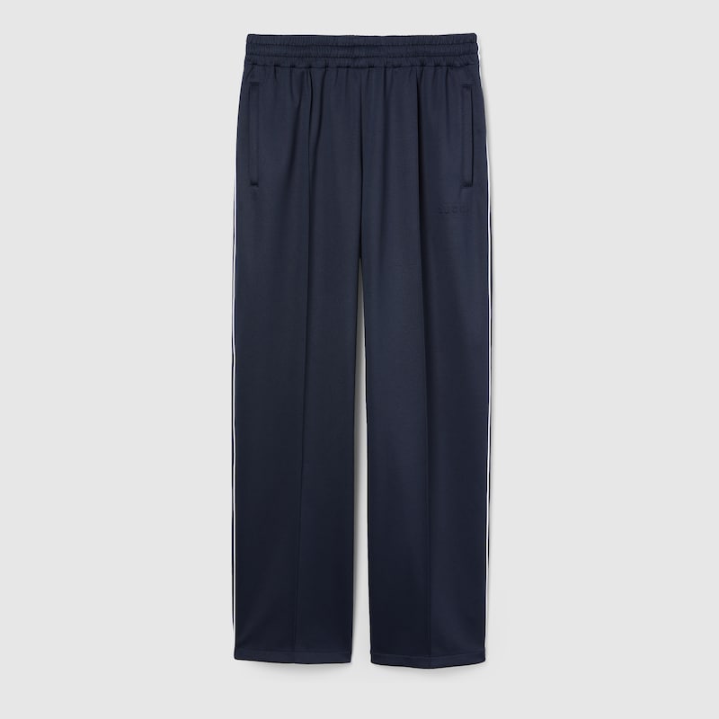 Gucci Men's Technical Fabric Pants In Blue