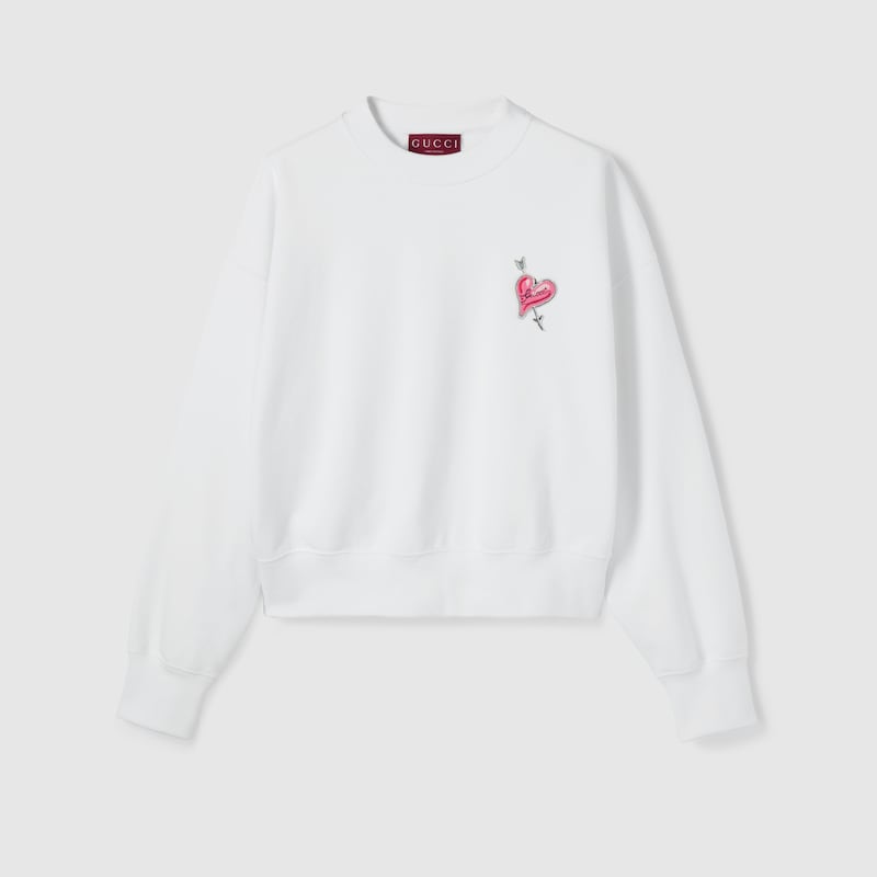 Gucci Cotton Jersey Sweatshirt With Patch In White