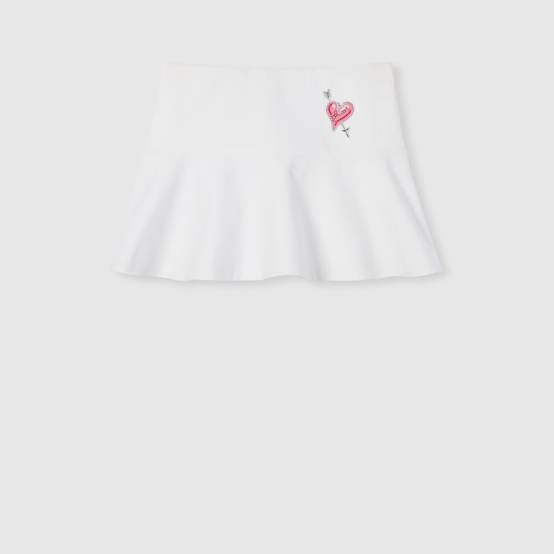 Gucci Cotton Canvas Skirt With Patch