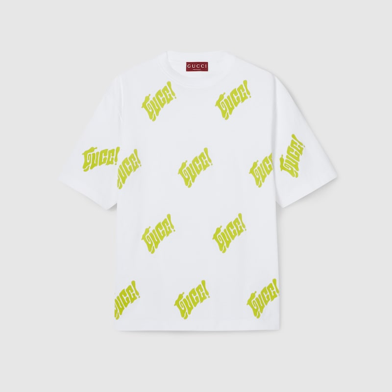 Gucci Embroidered Cotton Jersey T-shirt In White