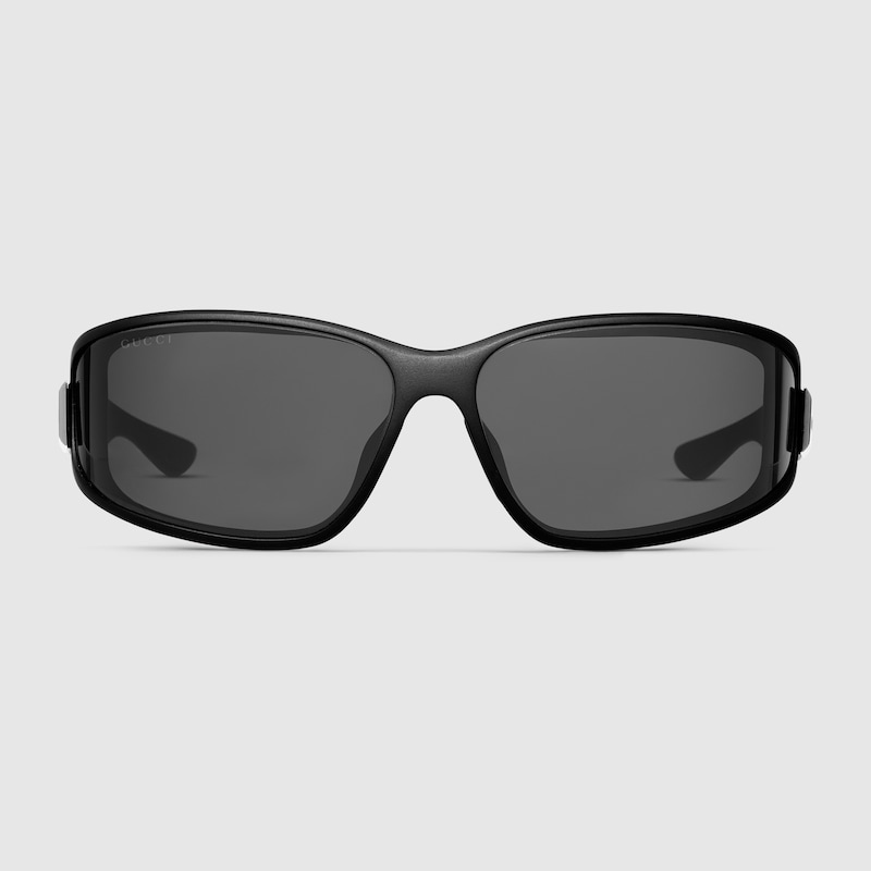 Gucci Rectangular Frame Sunglasses In Black