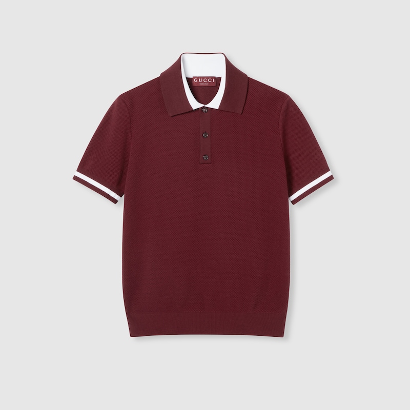 Gucci Cotton Piquet Polo Shirt With Intarsia