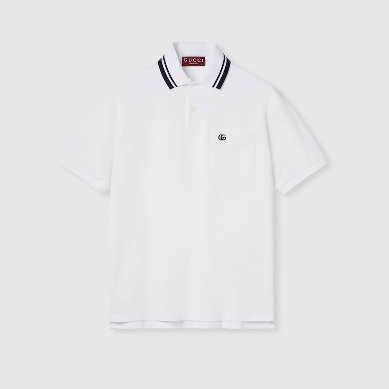 Gucci Cotton Piquet Polo Shirt With Embroidery