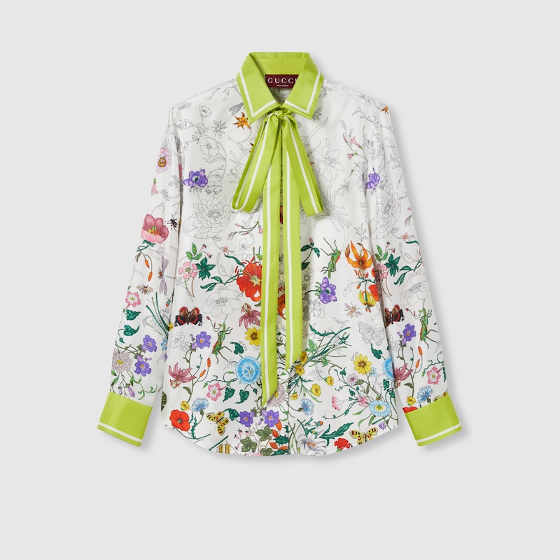 Printed silk shirt