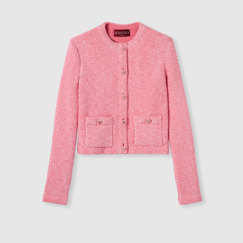 Gucci Fine Viscose Jacquard Cardigan