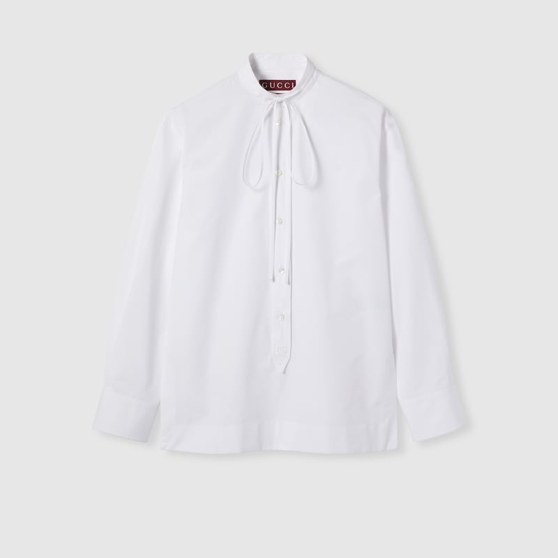 Gucci Cotton Poplin Shirt With Embroidery