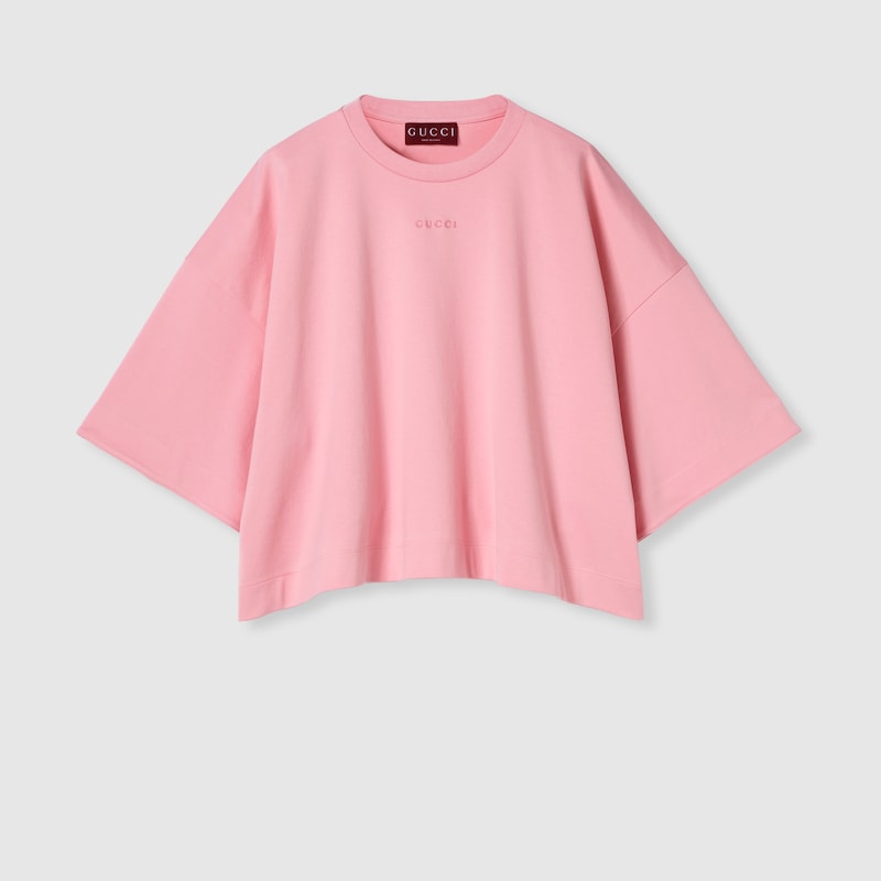Gucci Cotton Jersey Maxi T-shirt With Embroidery