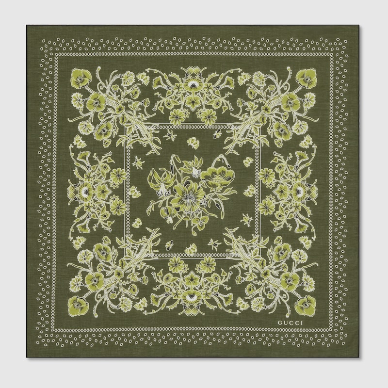 Gucci Einstecktuch Aus Baumwolle Mit Print