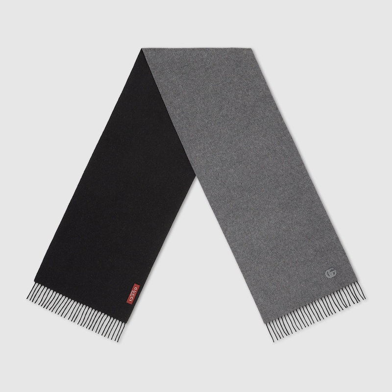 Gucci Cashmere Scarf With Patch | Thumbnail 2 Gucci Cashmere Scarf With Patch | Thumbnail 2