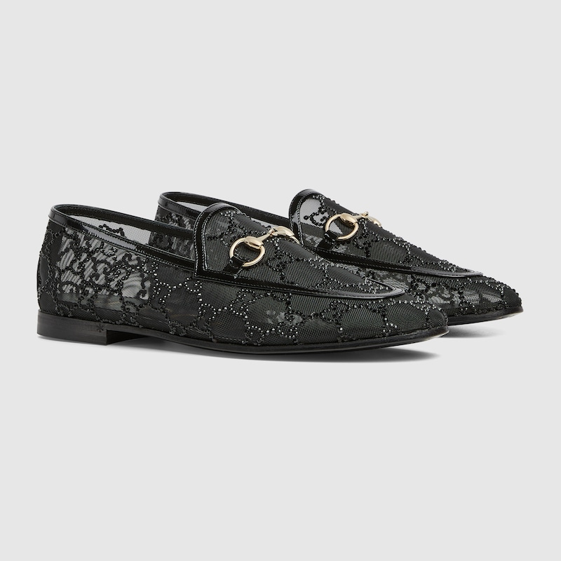 Women's GG crystal Gucci Jordaan loafer