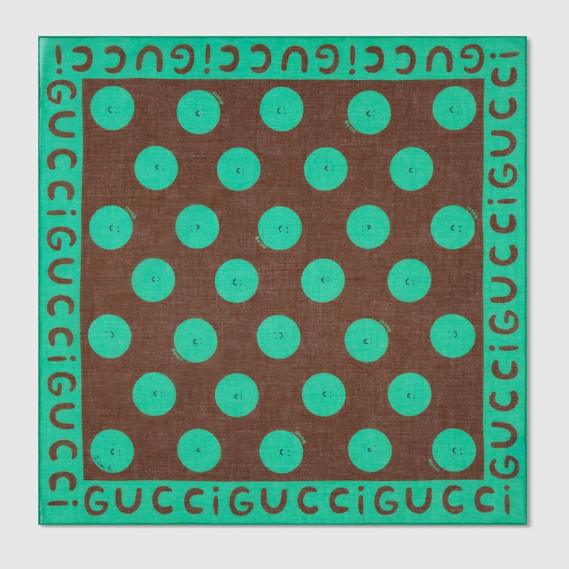 Gucci Kids' Printed Cotton Bandana