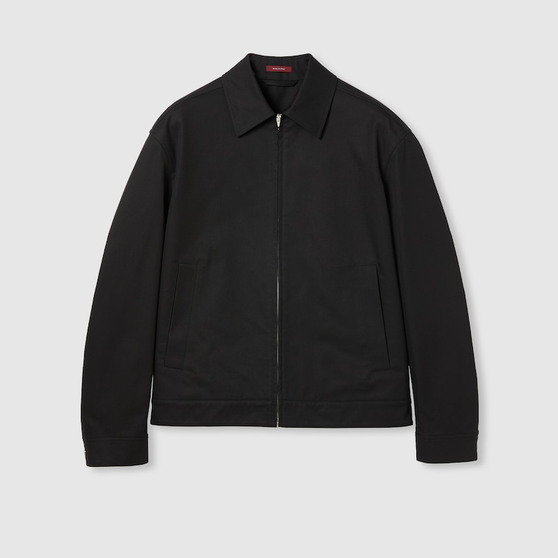 Cotton twill jacket with Web detail