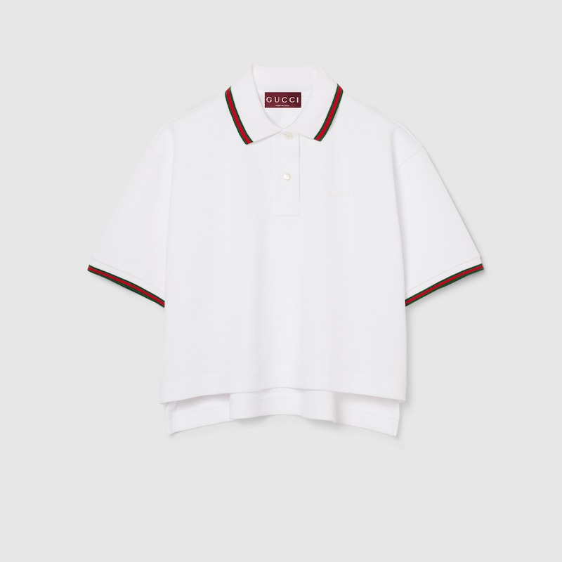 Gucci Cotton Piquet Polo Shirt With Web