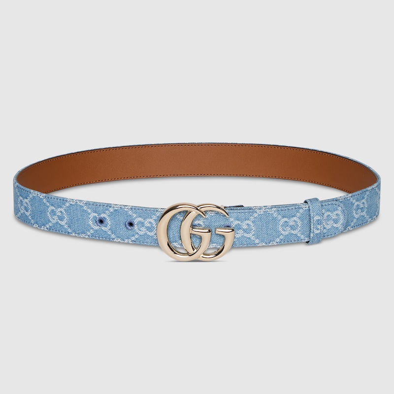 Gucci Gg Marmont Belt In Blue