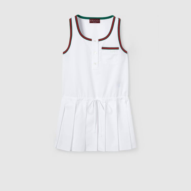Gucci Cotton Poplin Dress With Web