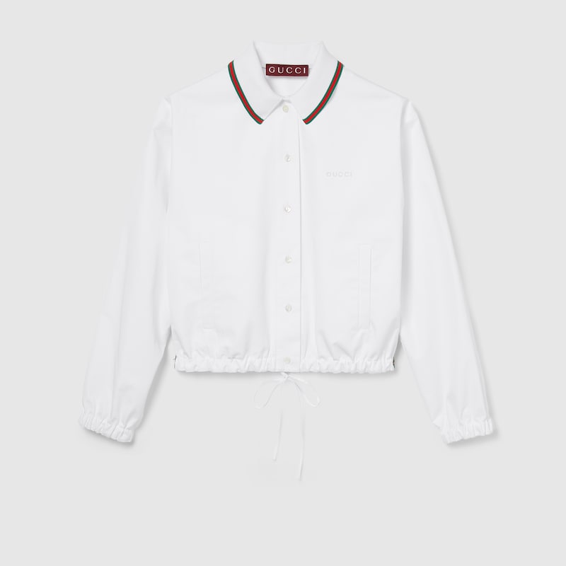 Gucci Cotton Poplin Shirt With Drawstring