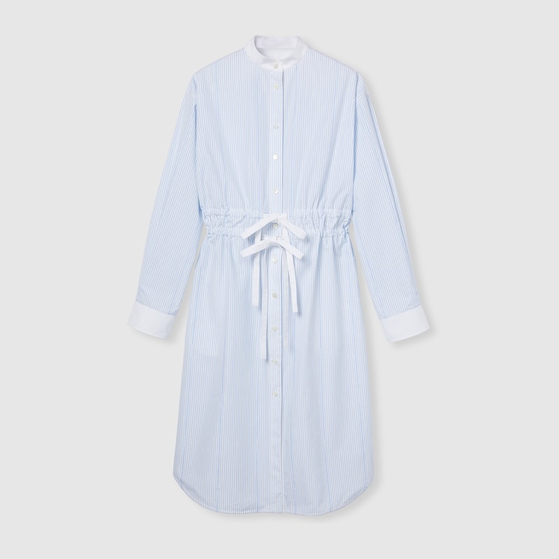 Gucci Cotton Fil Coupé Shirt Dress In White