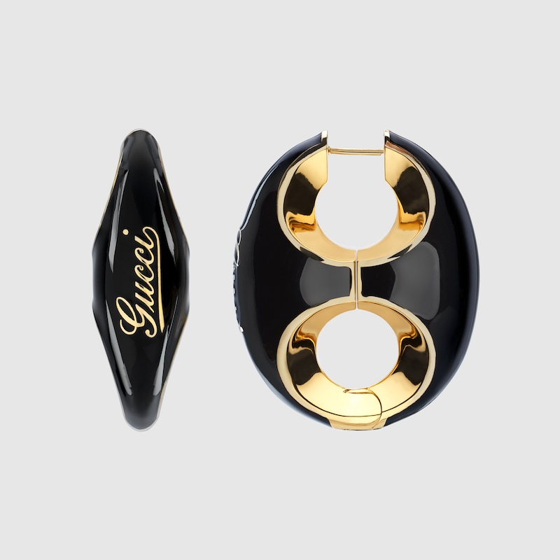838123 J1630 8029 001 100 0000 Light Orecchini Gucci Marina Chain smaltati