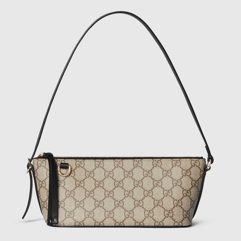 Gucci Gg Emblem Small Shoulder Bag In Sand