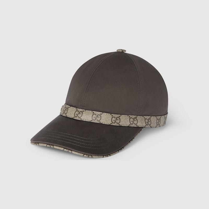 Gucci Cotton Baseball Hat With Double G In Brown