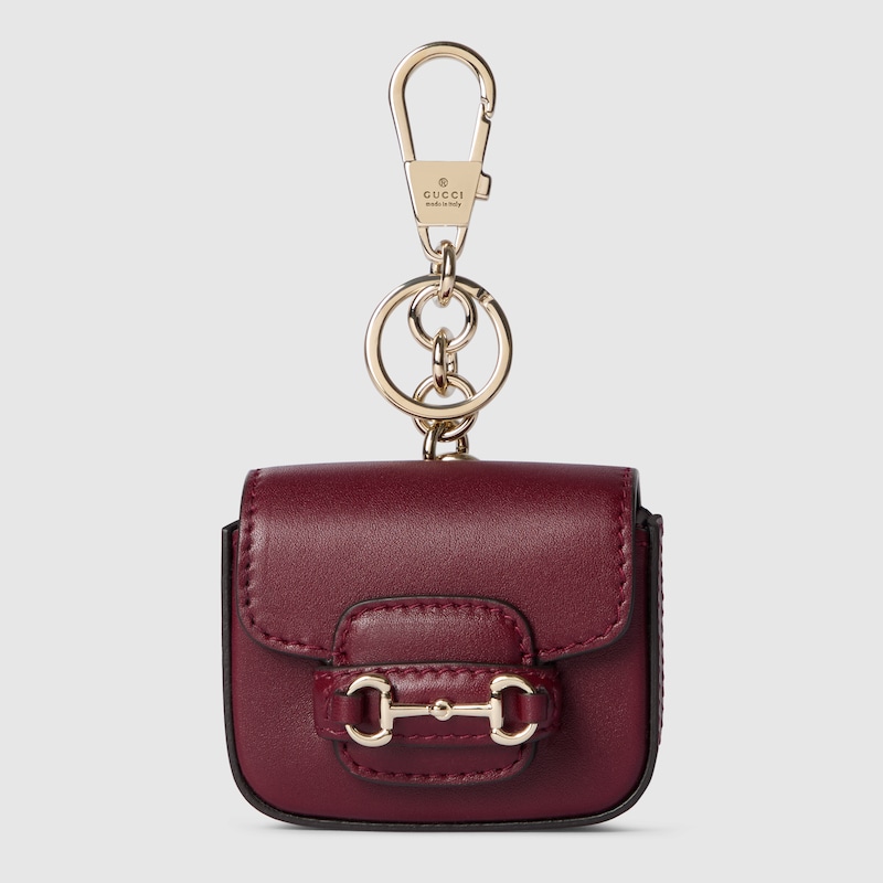 Gucci Keychain With Horsebit 1955 In Burgundy