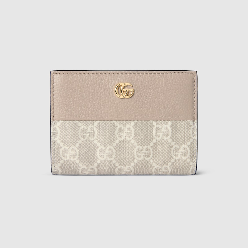 Gucci Bi-color Gg Marmont Small Wallet In Pink