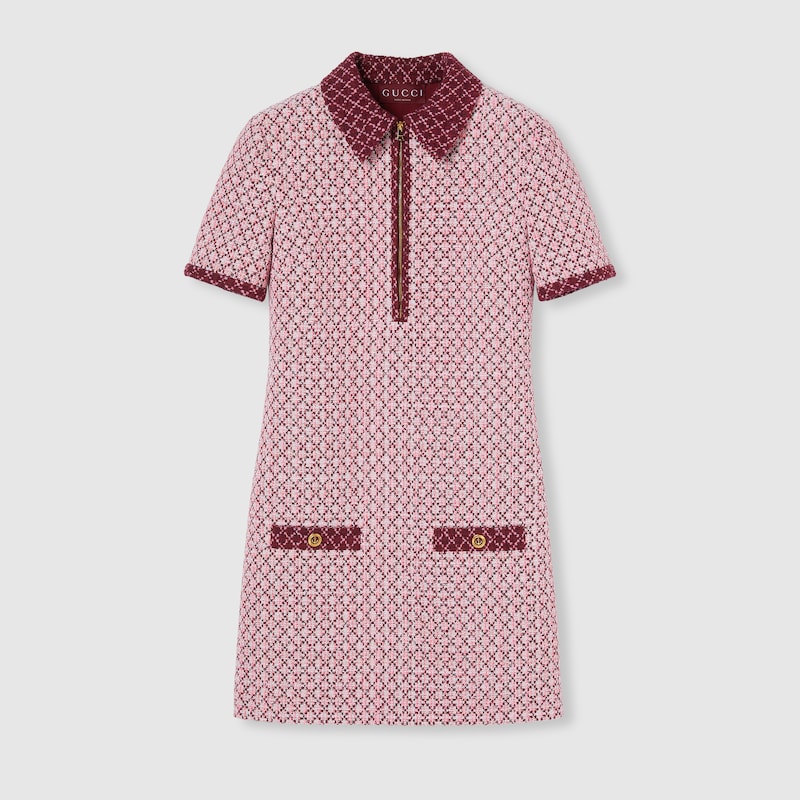 Diamond cotton bouclé dress