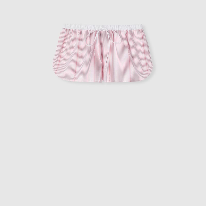 Gucci Cotton Fil Coupé Shorts In Pink