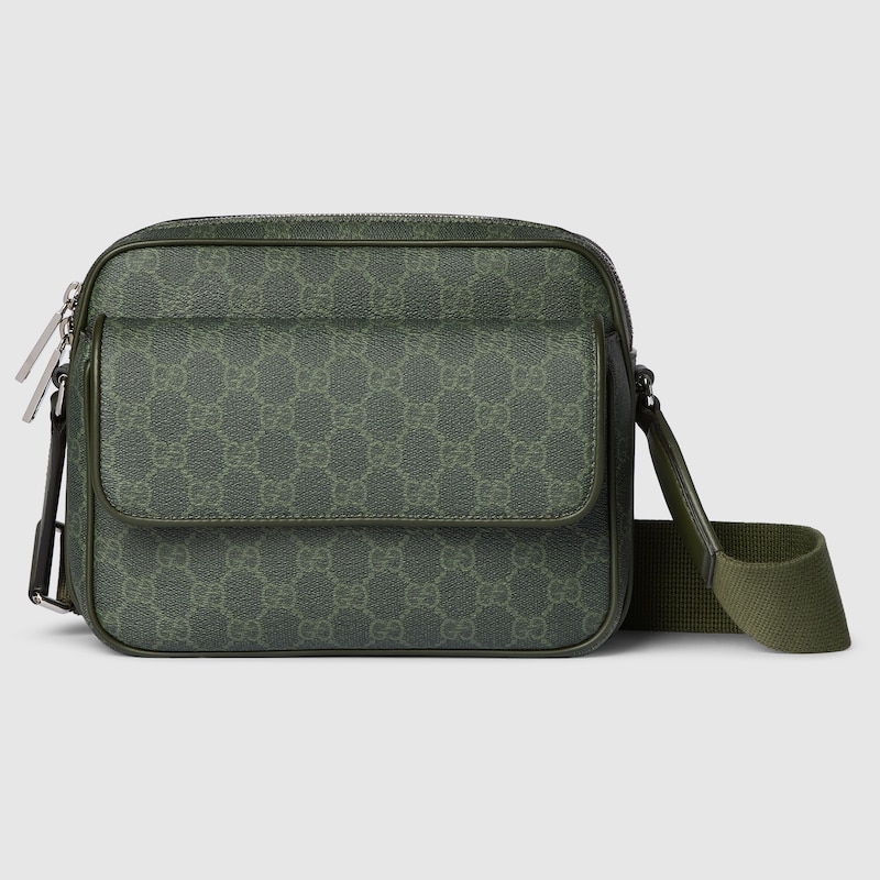 Gucci Gg Monogram Small Crossbody Bag In Green