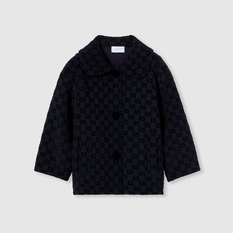 Gucci Gg Neoprene Jacket In Blue