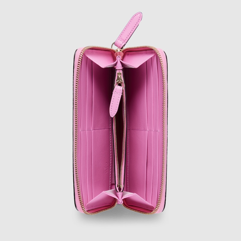 Zip around wallet with print