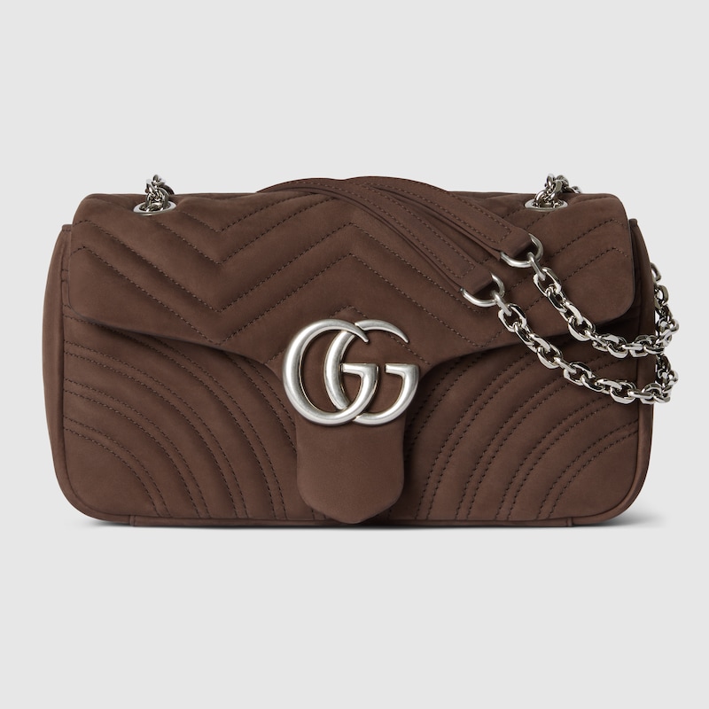 Gucci Gg Marmont Medium Shoulder Bag In Brown