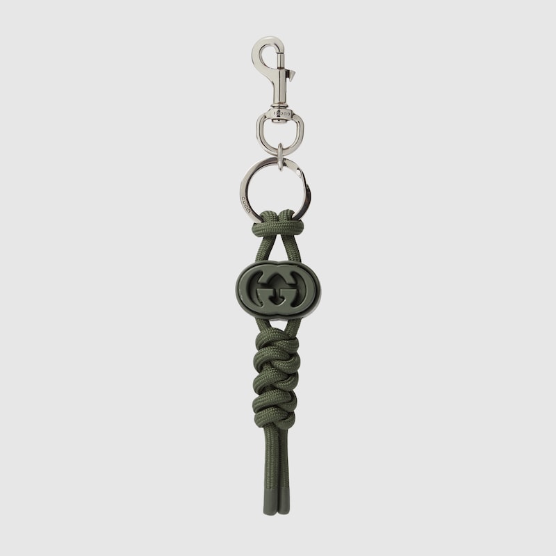 Gucci Keychain With Interlocking G In Green