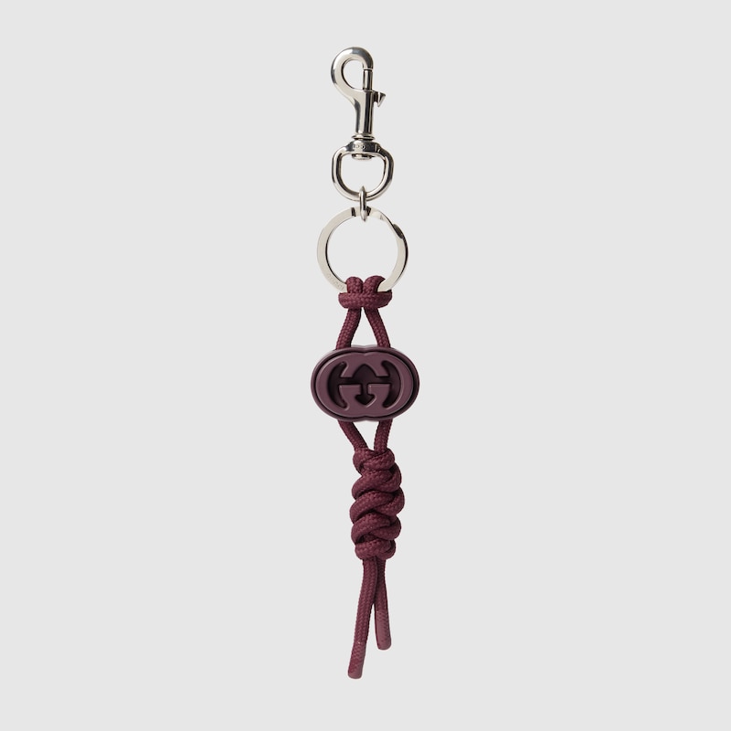 Gucci Keychain With Interlocking G In Red