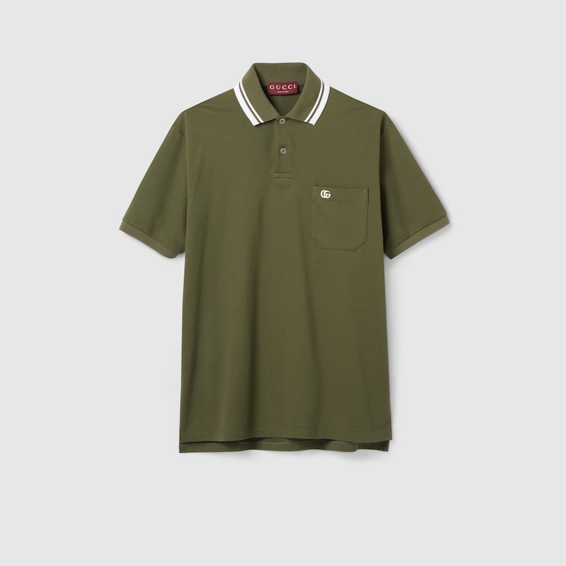 Gucci Cotton Piquet Polo Shirt With Embroidery